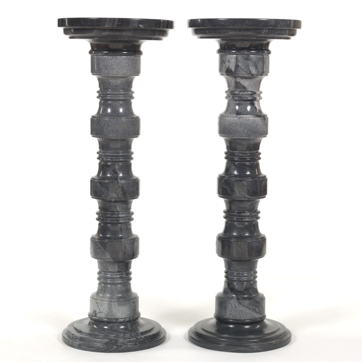 Pair of Grey Stone Pedestals - Image 5 of 7