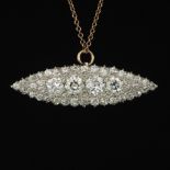 Art Deco Gold and Diamond Brooch