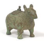 Archiastic South-Asian Patinated Bronze Incense Burner