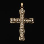 Large Gold, Diamond and Enamel Cross