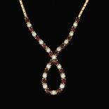 Ladies' Gold, Diamond and Ruby Necklace