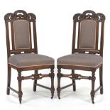 Pair of Edwardian Style Oak Chairs, ca. Early 20th Century