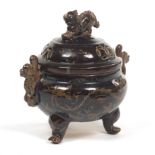 Chinese Ceramic Censer with Lid