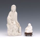 Two Chinese Blanc de Chine Figures