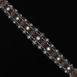 Renaissance Revival Style Ruby and Diamond Bracelet