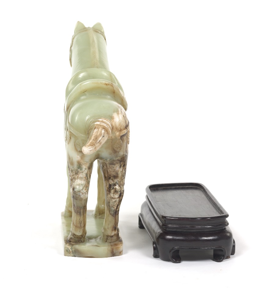 Tang Style Nephrite Jade Horse, Qing - Image 5 of 7