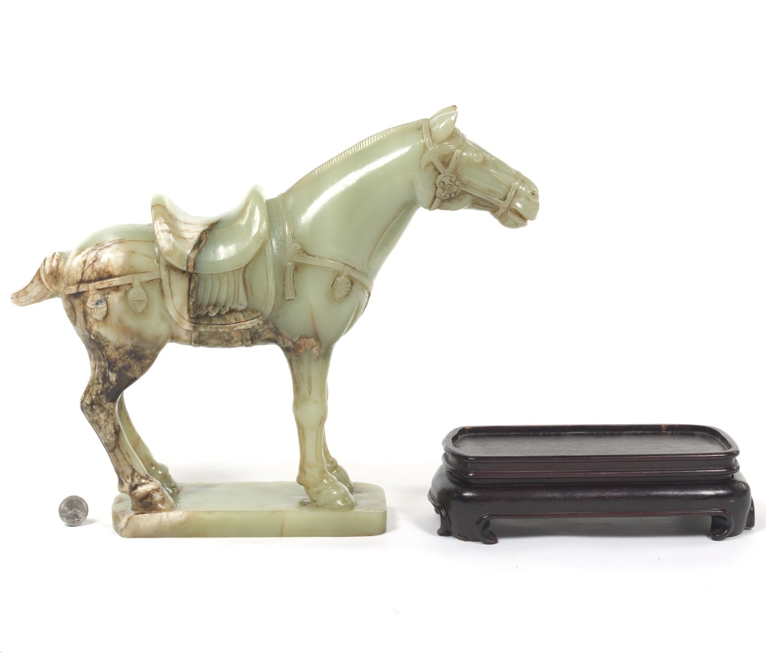 Tang Style Nephrite Jade Horse, Qing - Image 2 of 7