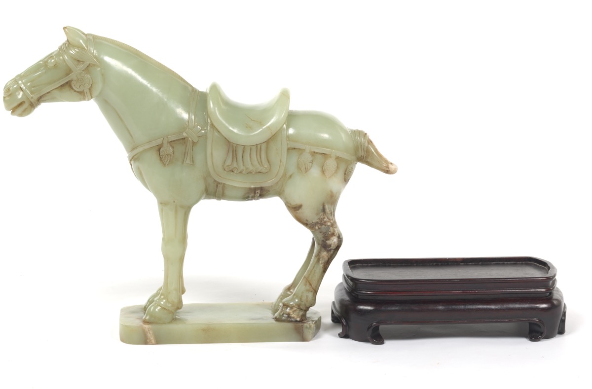Tang Style Nephrite Jade Horse, Qing - Image 4 of 7