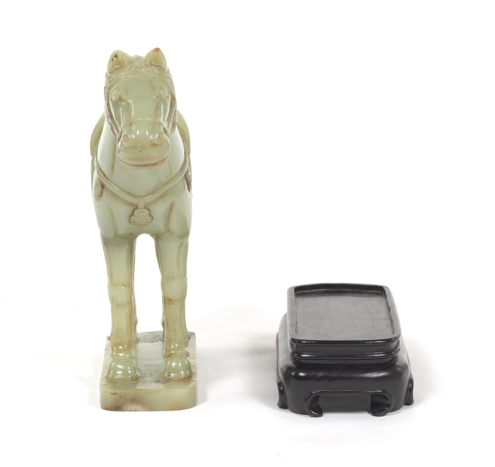 Tang Style Nephrite Jade Horse, Qing - Image 3 of 7