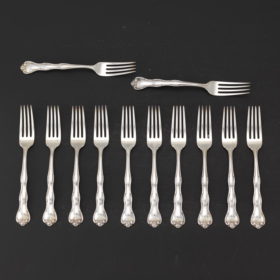 Gorham Sterling Silver Dinner Service for Twelve, "Rondo" Pattern - Image 3 of 7