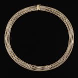 Ladies' Italian Gold Foxtail Beaded Collar Necklace