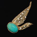 Tiffany & Co. Gold, Turquoise and Diamond 'Shooting Star' Pin/Brooch