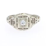 Ladies' Art Deco Gold and Diamond Ring