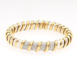 Ladies' Nabucco Italian Gold and Diamond Flexible Bangle