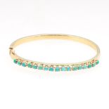 Ladies' Gold and Turquoise Bangle