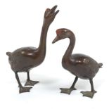 Patinated Metal Geese