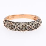 Ladies' Blackened Rose Gold and Diamond Band