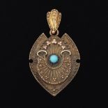 Ladies' Victorian Gold and Turquoise Locket