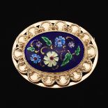 Ladies' Gold and Enamel Pin/Brooch/Pendant