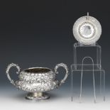 Three English and Irish Sterling Silver Tea Service Items by Various Makers