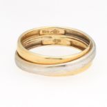 Italian Two-Tone Gold Overlapping Band