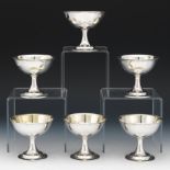 Six International Silver Sherbet Cups, "Lord Saybrook" Pattern
