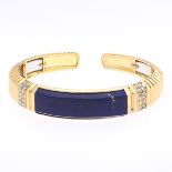 Ladies' Lapis and Diamond Cuff