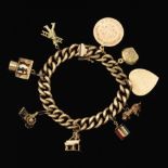 Vintage Gold Charm Bracelet