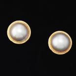 A Pair of Mabe Pearl Earrings