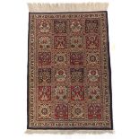 Very Fine Pure Silk Hand-Knotted Qum Panel Carpet