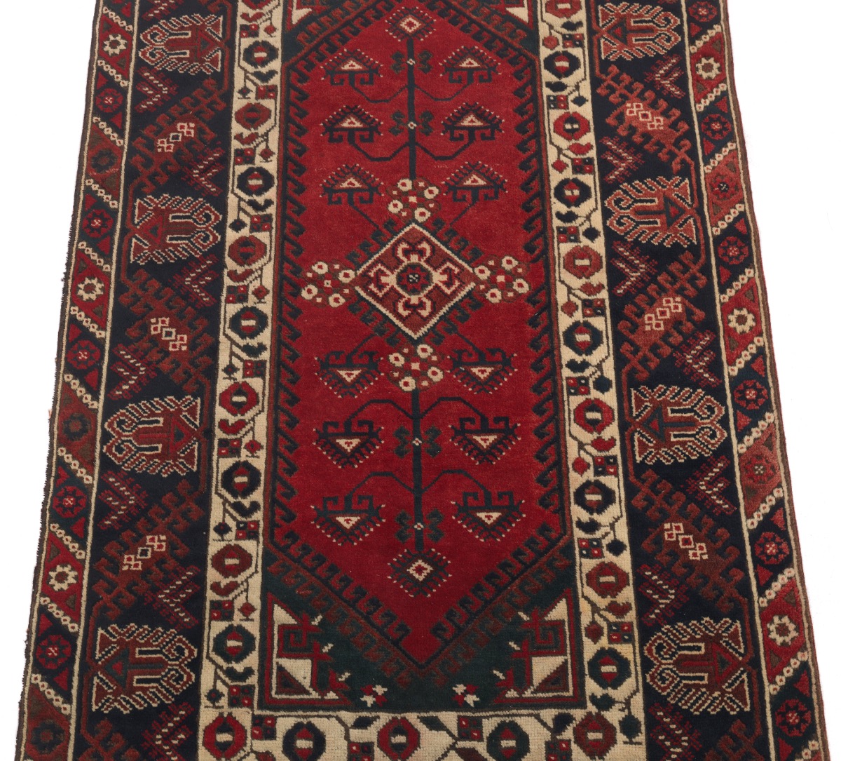 Semi-Antique Fine Hand-Knotted Village Carpet - Image 2 of 4