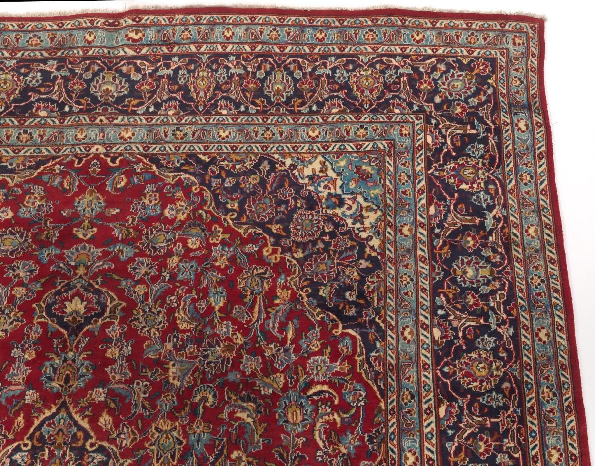 Semi-Antique Fine Hand-Knotted Kashan Carpet - Image 3 of 5