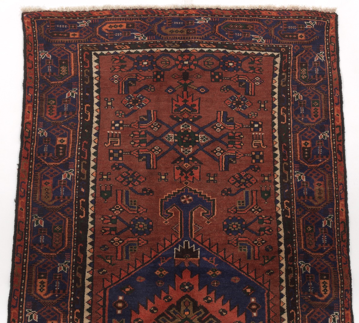 Semi-Antique Fine Hand-Knotted Zanjan Runner - Image 3 of 4