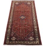 Semi-Antique Fine Hand-Knotted Abadeh Pictorial Carpet