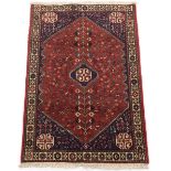 Semi-Antique Fine Hand-Knotted Abadeh Carpet