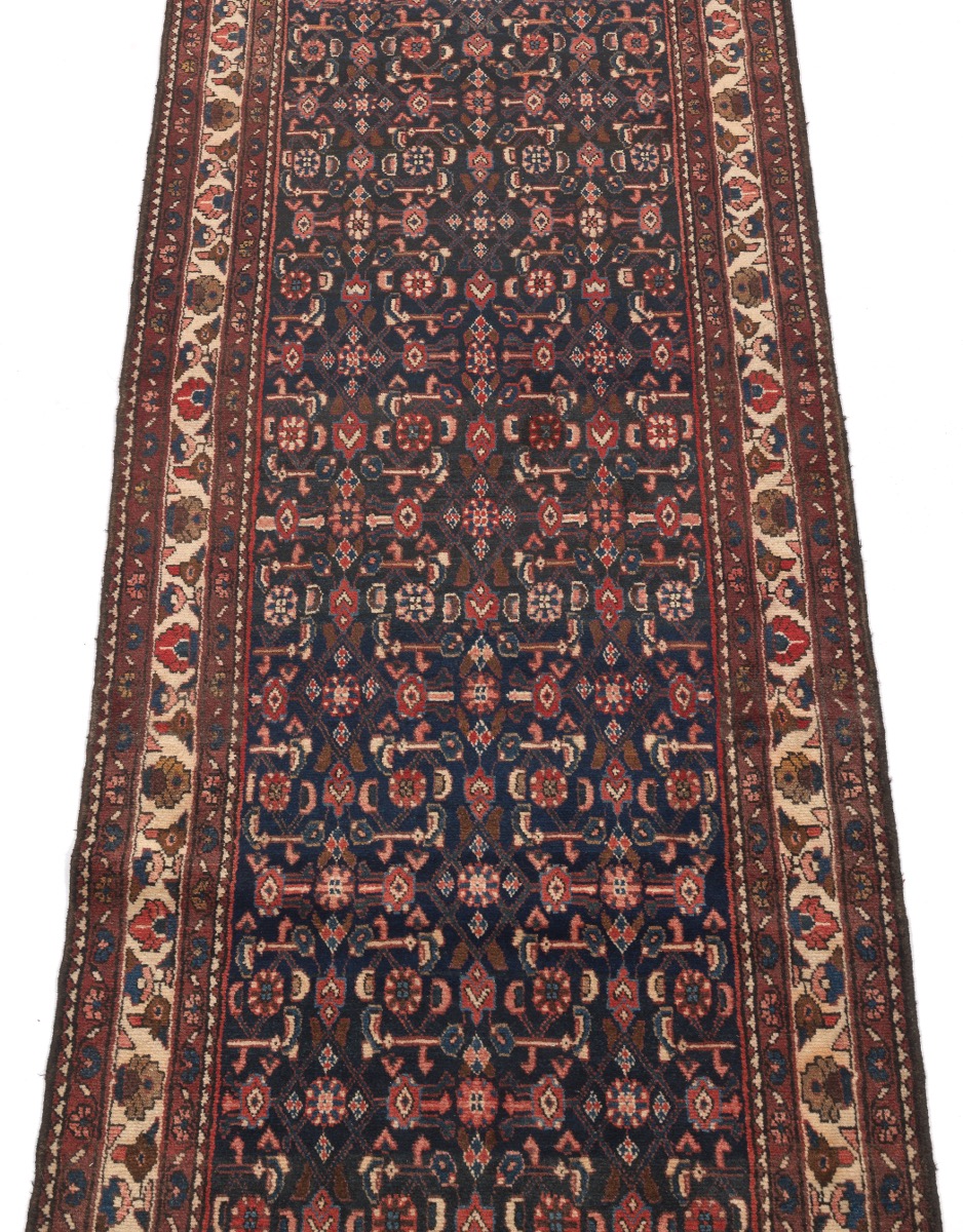 Semi-Antique Hand-Knotted Mahal Runner - Image 2 of 4