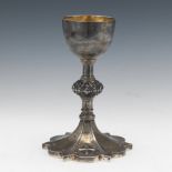 W.J. Feeley Antique Sterling Silver Ecclesiastical Chalice, ca. Turn 20th Century