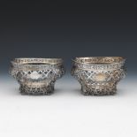 Pair of Holland, Aldwinckle & Slater Sterling Silver Baskets, London, dated 1899