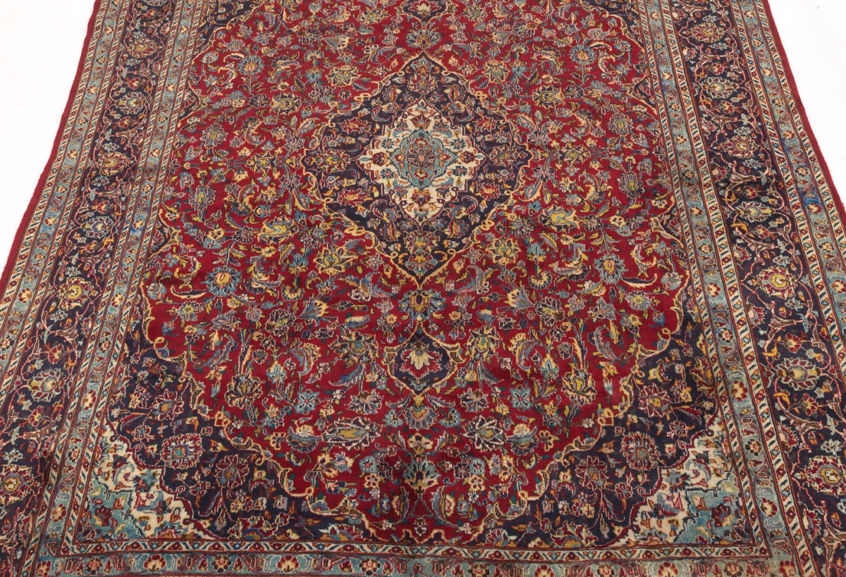 Semi-Antique Fine Hand-Knotted Kashan Carpet - Image 2 of 5