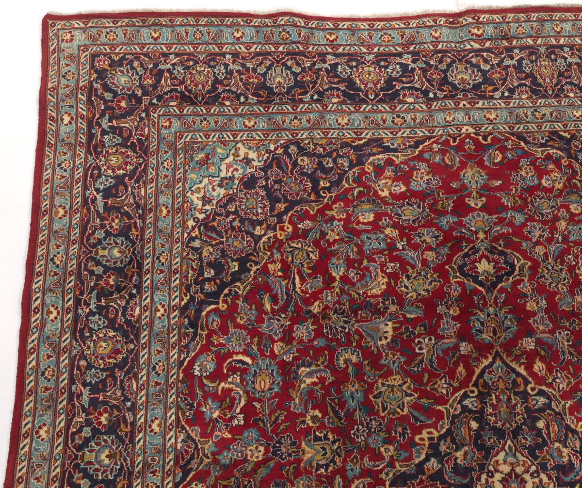 Semi-Antique Fine Hand-Knotted Kashan Carpet - Image 4 of 5