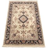 Very Fine Hand-Knotted Silk and Wool Tabriz Carpet