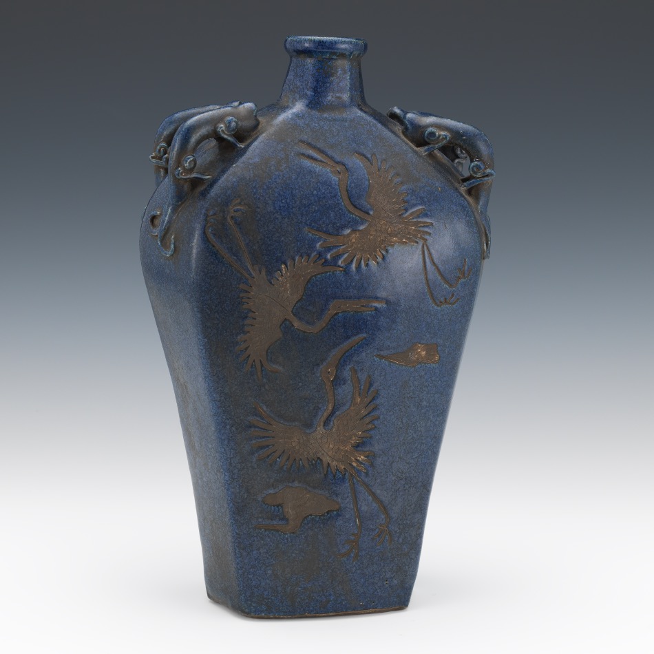 Chinese Mottled Blue Glazed Vase - Image 6 of 8