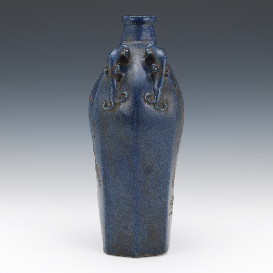 Chinese Mottled Blue Glazed Vase - Image 3 of 8