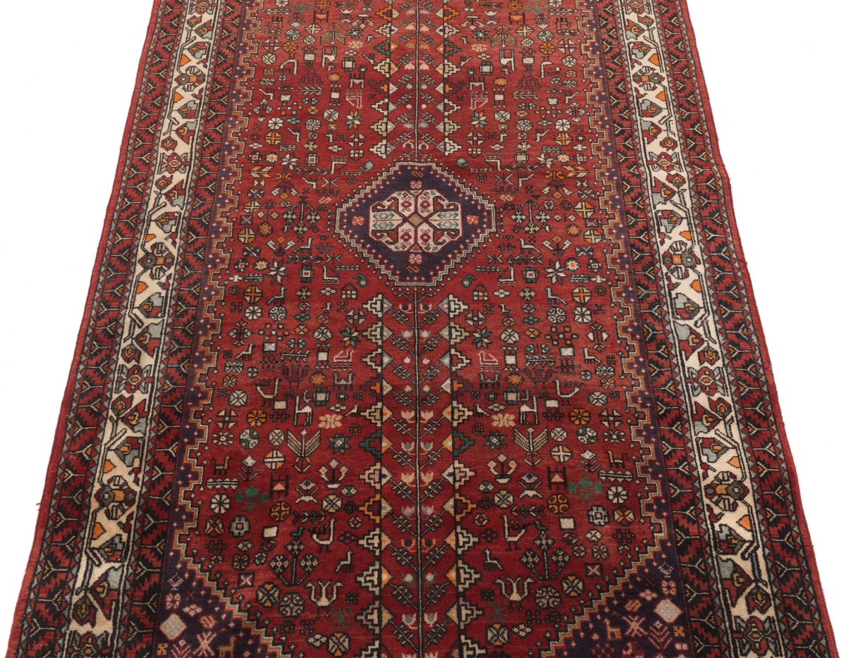 Semi-Antique Fine Hand-Knotted Abadeh Pictorial Carpet - Image 2 of 4