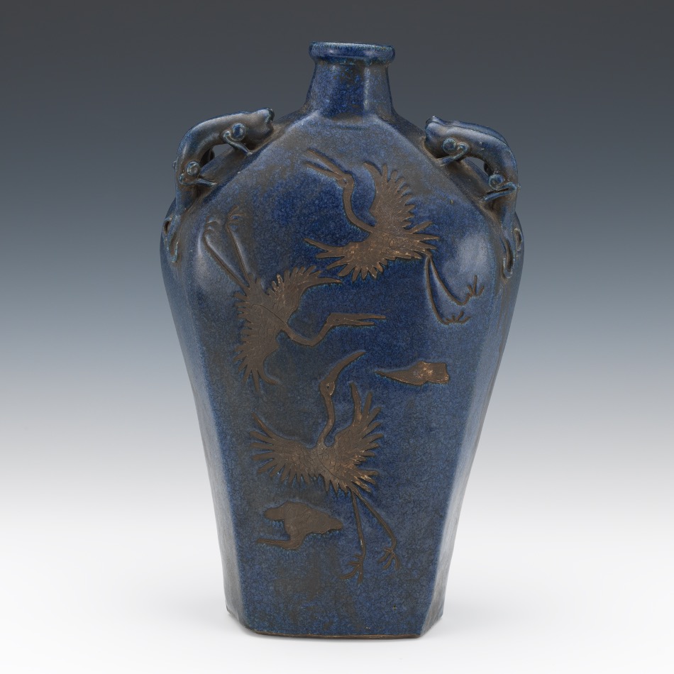 Chinese Mottled Blue Glazed Vase - Image 4 of 8