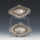 Pair of JD Schleissner SÃ¶hne German Silver Dishes