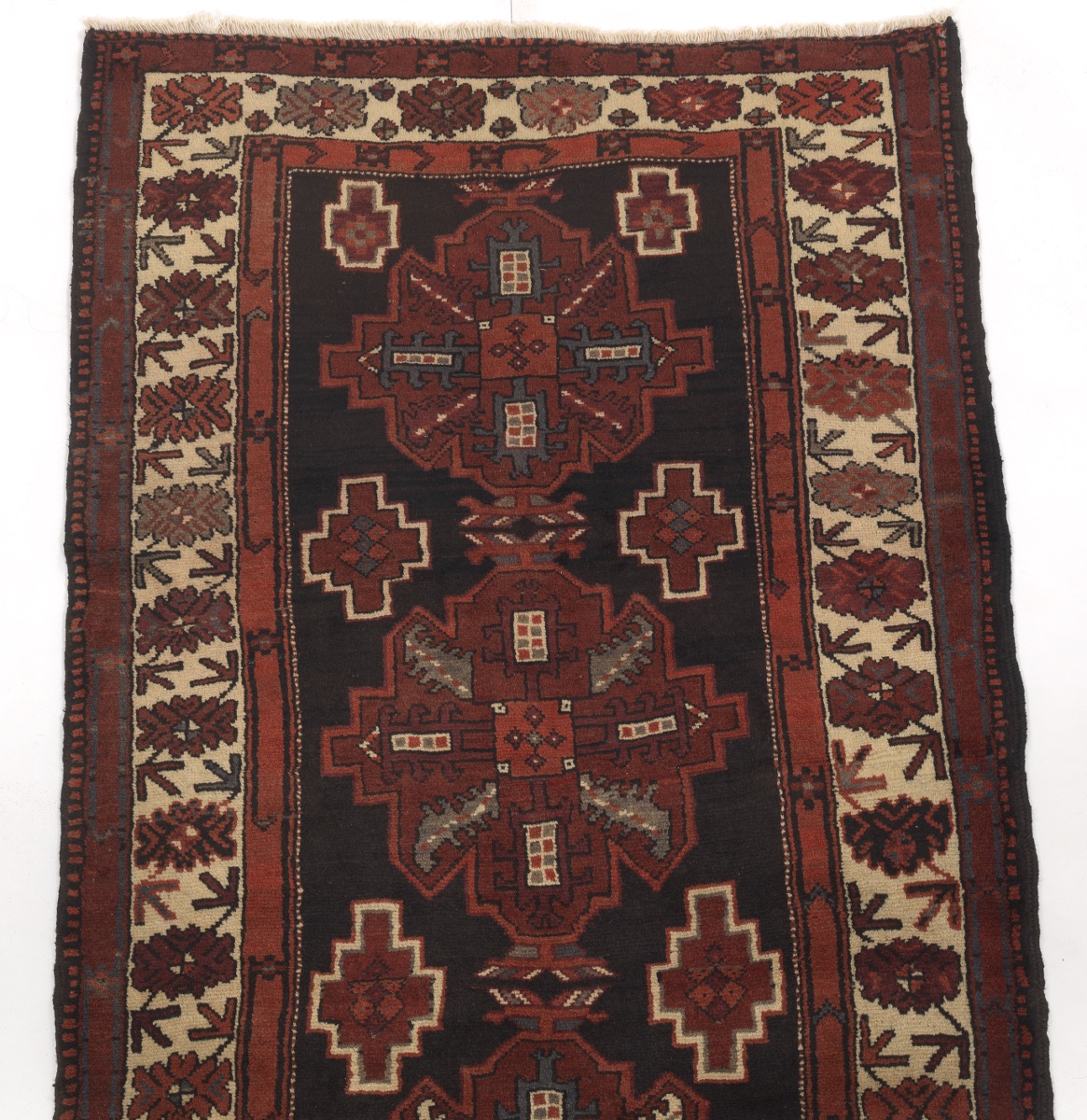 Semi-Antique Fine Hand-Knotted North-West Persia Runner - Image 3 of 4