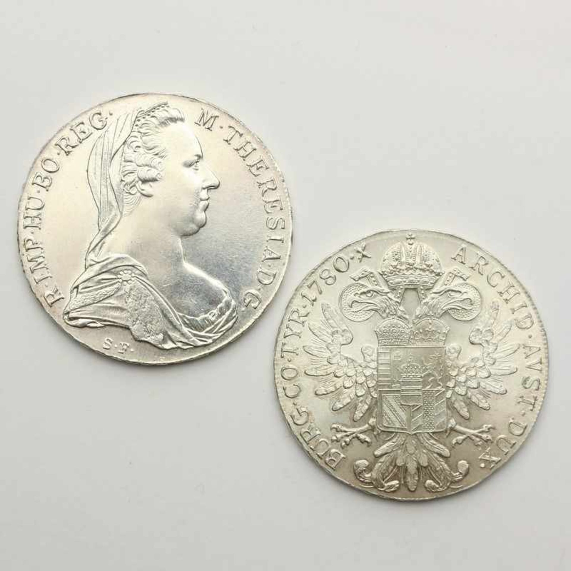 Silber - Zwei Thaler Si, Maria Theresia, NP, G 57g