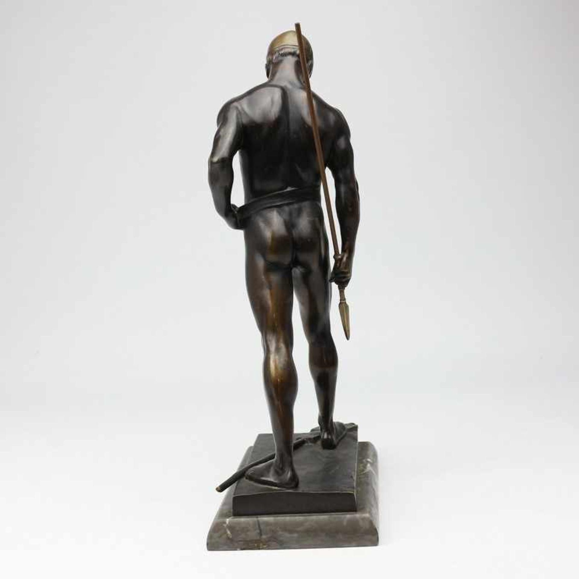 Eisenberger, Ludwig tätig 1895-1920, Bronze, patiniert, "Triumphierender Gallier", vollplastische - Bild 3 aus 4