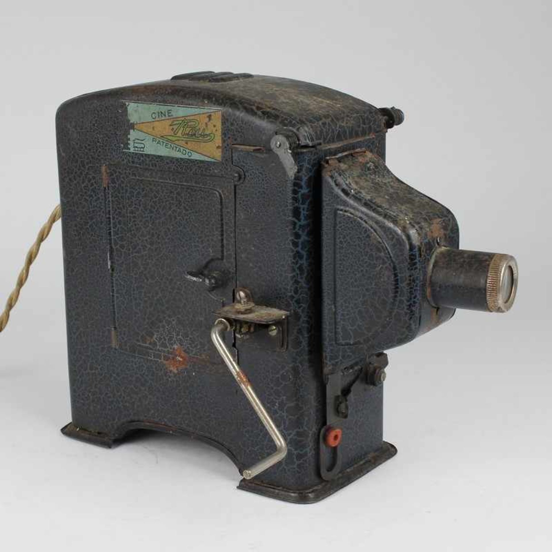 Blechspielzeug Filmprojektor, gem. Cine Rai Patentado, Spanien, 1930er J., elektrisch, Kurbel, Teile